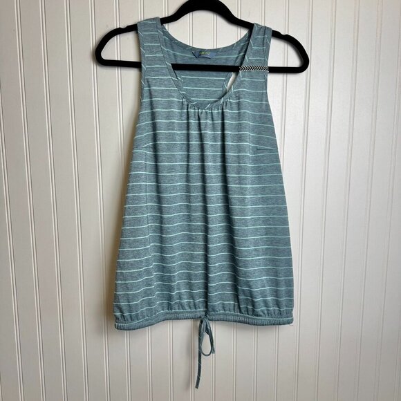 Meru Striped Sleeveless Athletic Tank Drawstring M38 - Picture 1 of 7